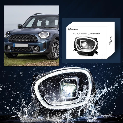VLAND Headlights Fit Mini Cooper Countryman F60 2017-2020 LED DRL W/Animation *2 - Picture 9 of 13