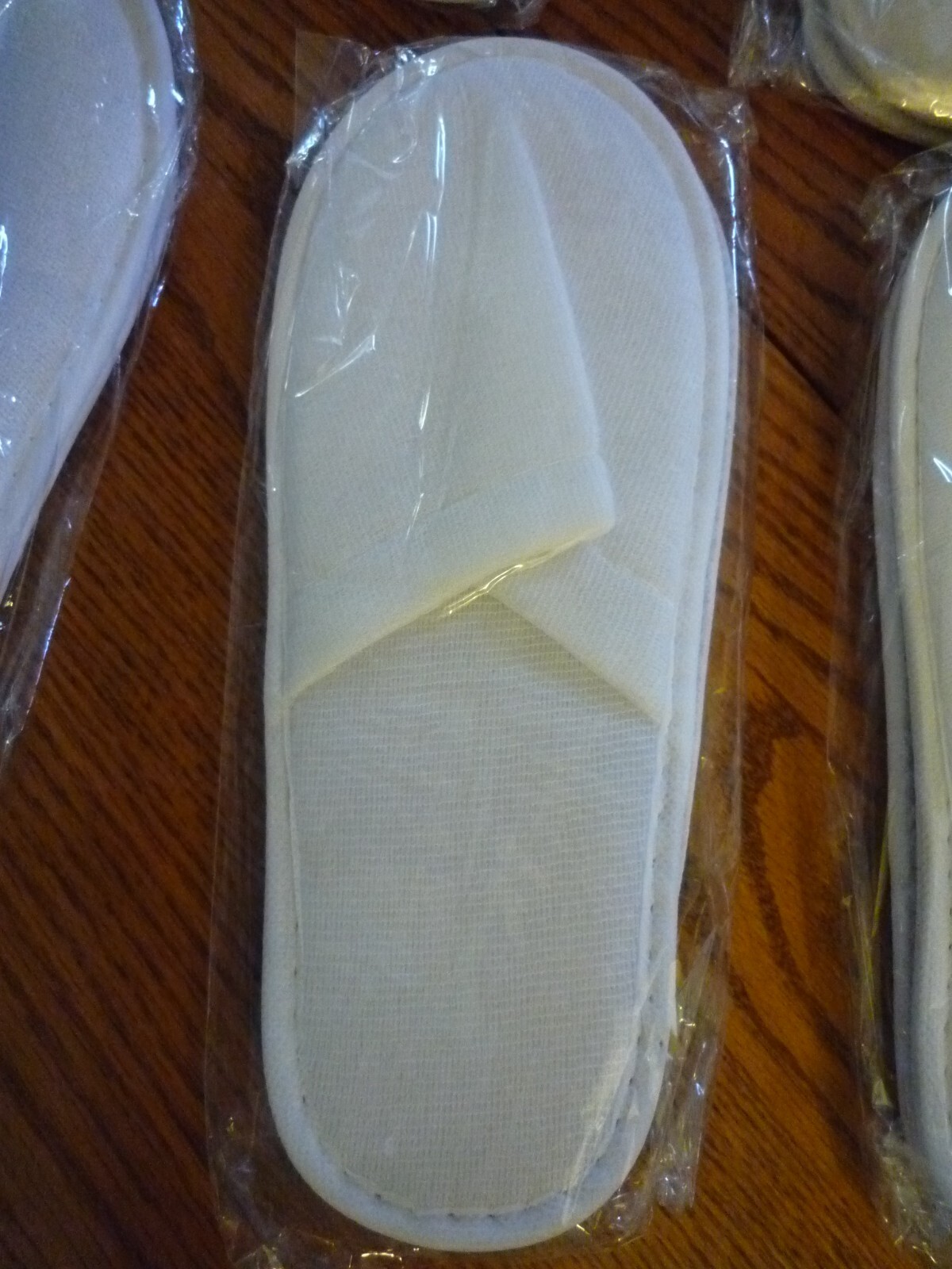 SAOLA 12 Paia Pantofole Hotel Spa Bianche Punta Chiusa Taglia Unica Adulto Suola in Gomma Schiuma