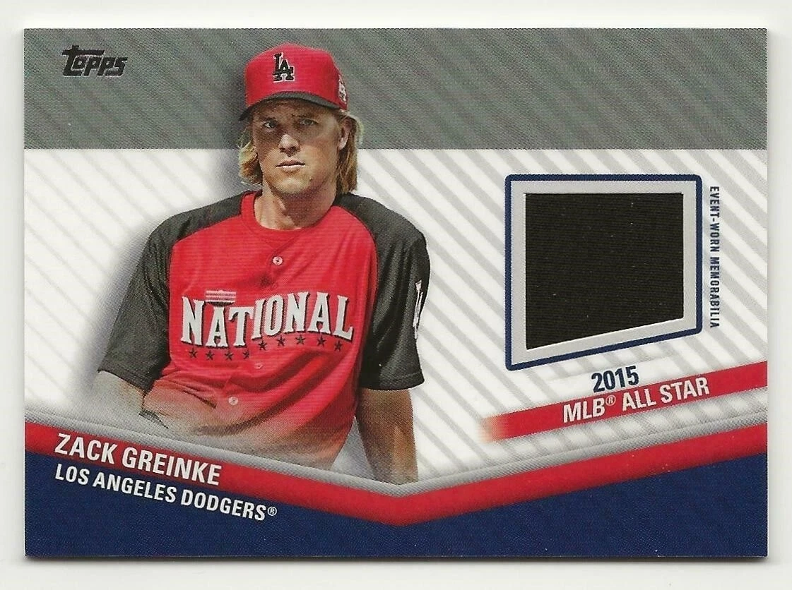 2020 Topps Update ZACK GREINKE All-Star Stitches Relic Dodgers Jersey 2015  Black