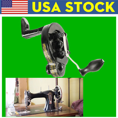 Hand Crank Fit for Singer Treadle Spoke Wheel Machines 15 127 128 66 99 Black US