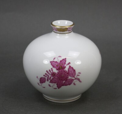 Herend Kugelvase Vase 1. Wahl Apponyi Purpur