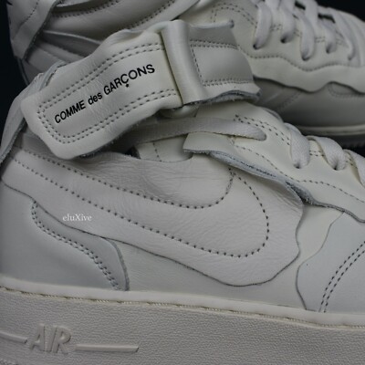 Size 9.5 - Nike Comme des Garçons x Air Force 1 Mid Triple Size 9.5 - Nike Comme des Garçons x Air Force 1 Mid Triple