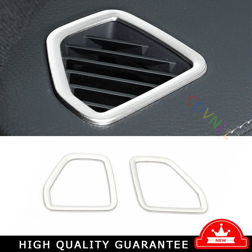 For Benz S-Class 2021-2022 Silver Titanium Dashboard L&R Air Outlet Vent Trim 2*