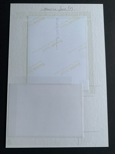 MAURICE JARRE (†2009) In-person signed Briefkarte/Passepartout 20x30 Autogramm - Picture 2 of 2