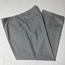 Perry Ellis Portfolio PinStripe Dress Pants Gray Men's Size  40x30