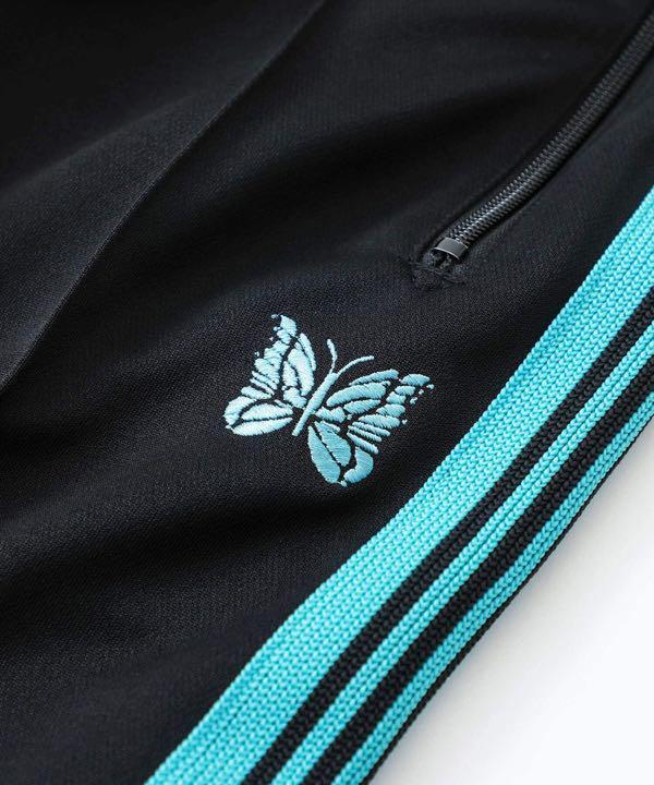 NEEDLES Track Pants Narrow Black/Blue lines Size-S New from