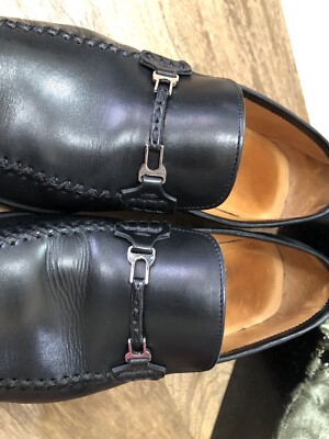 Magnanni Mens Black Leather Dress Shoes EUR Size 41 / US  display picture 1