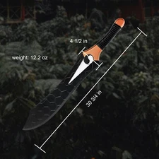 30 3/4" Fate Stay Black Ying Yang Fantasy Foam Sword Replica