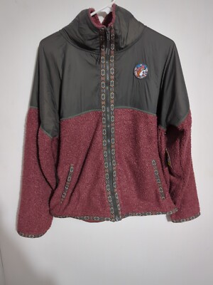 Buc-ee's Fall 2023 Ladies Berber Red/Gray Colorblocked Jacket Sizes S-XL