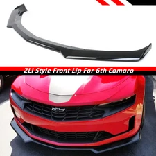 For 16-24 Camaro SS /19-24 LS LT RS Glossy Blk Front Bumper Lip Splitter Spoiler