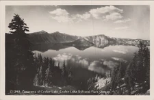 MR ALE RPPC Panorama of Crater Lake National Park OR Scenic Photo UNP B3491.D1