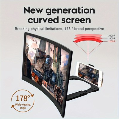 14'' Smartphone Screen Magnifier 3D Video Mobile Phone Amplifier Stand Bracket US