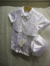 Antonio Villini Boys White Christening Outfit age 12-18 months BNWT's