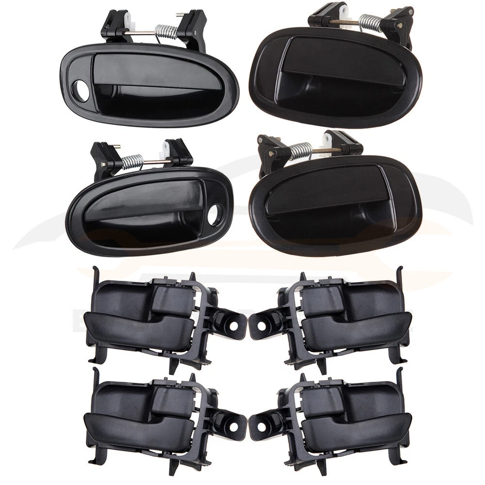 8x Front Rear Inner&Outer Door Handles For 1995-1999 Toyota Avalon Black LH RH Foto 2 de 4