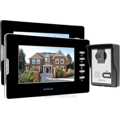 Homsecur 7'''' Video Tür Sicherheitssprechanlage mit HD IR Nachtsicht & 2 Monitoren