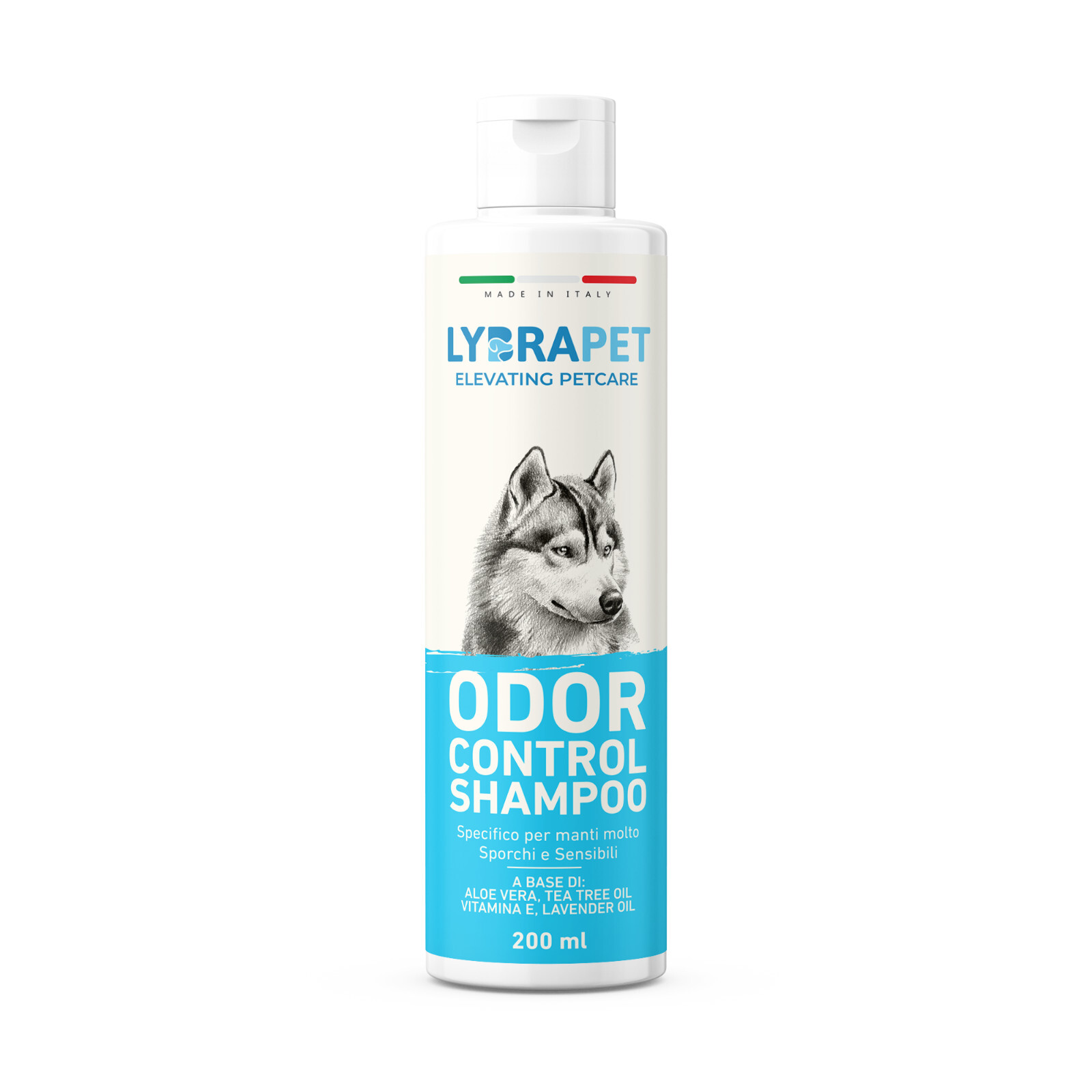 Shampoo per Cani Antiodore, Delicato, Made in Italy, Con Aloe Vera e Vitamina E