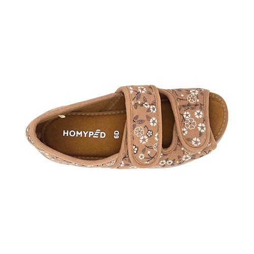 Homyped Anika Womens Slippers Open Toe Dual Adjustable Tab Wide Fit Flat Sole - Picture 10 of 30