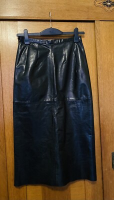 Hochwertiger Lederrock Gr. 38 Nappaleder Schwarz