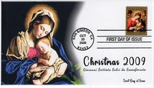 AO-4424-3, 2009, Madonna and Child, Add-on Cover, First Day Cover, Standard Post