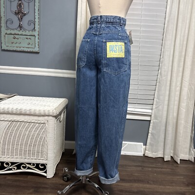 Vtg 80s NOS ULTRA High Rise Parachute Baggy tapered Jeans By PASTA
