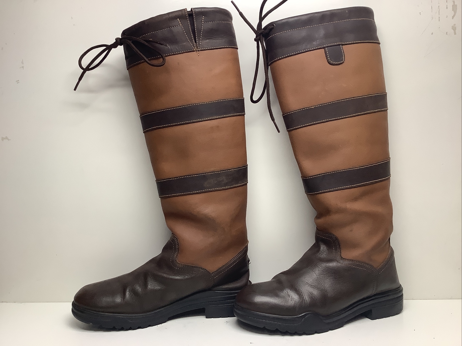 VTG WOMENS TUFF RIDER TALL COUNTRY BROWN BOOTS SIZE 10