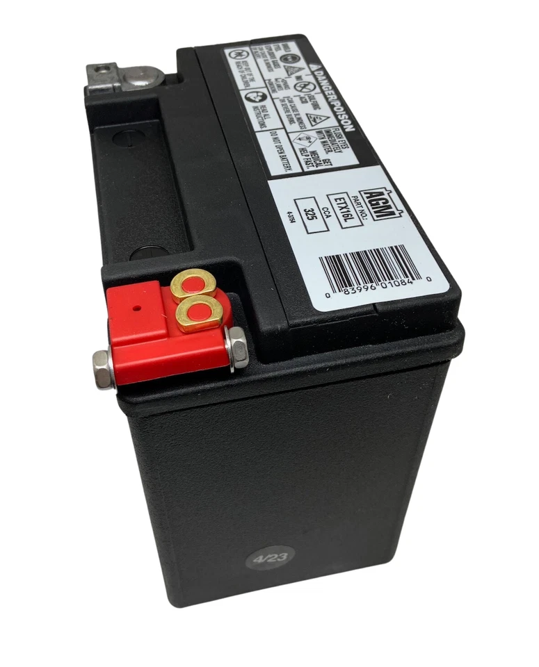 Deka ETX16L Motorcycle Battery 12V 19AH 325 CCA AGM OEM Harley Honda Yamaha - Image 3 of 3