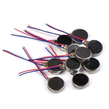 USA DC3V Pager Cell Phone Mobile Coin Flat Vibrating Vibration Micro Motor 10Pcs