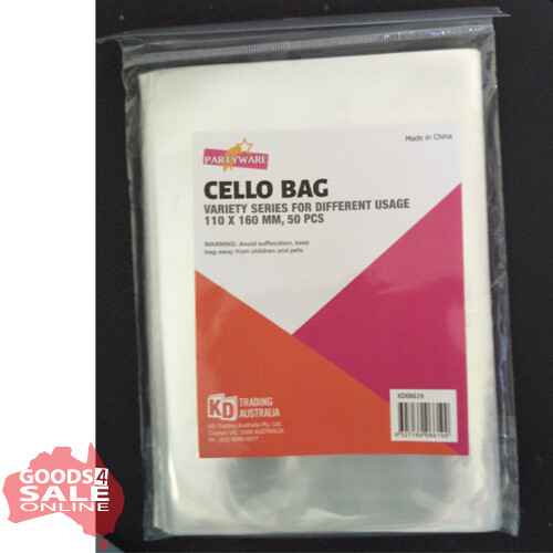 Cello Bags 16x11cm 50pcs clear CPP plastic bags for party favors
