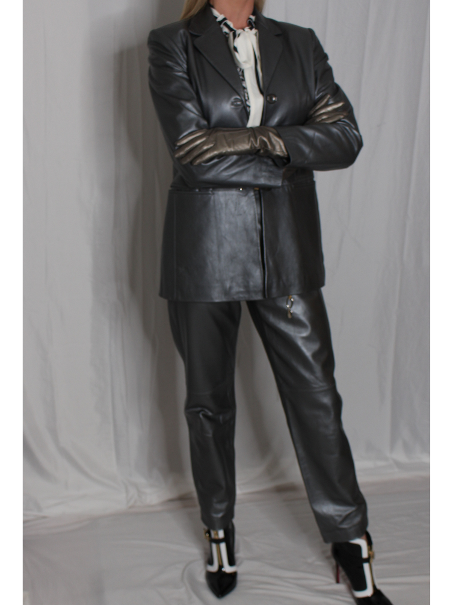 knee length dresses for ladies Mens Stacy Adams Rich Brown Leather Look 2 Piece Set Walking Suit main image 1