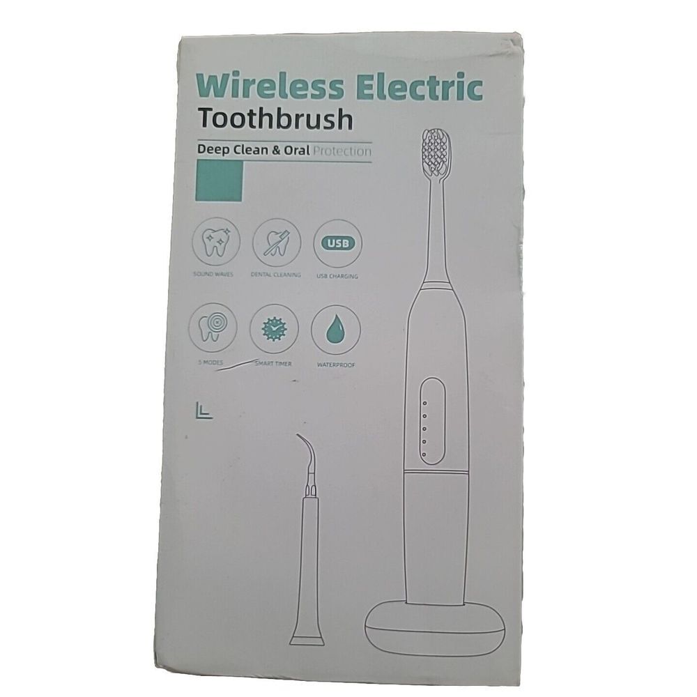 White Affordable Wireless Sonic Electric Toothbrush White SK