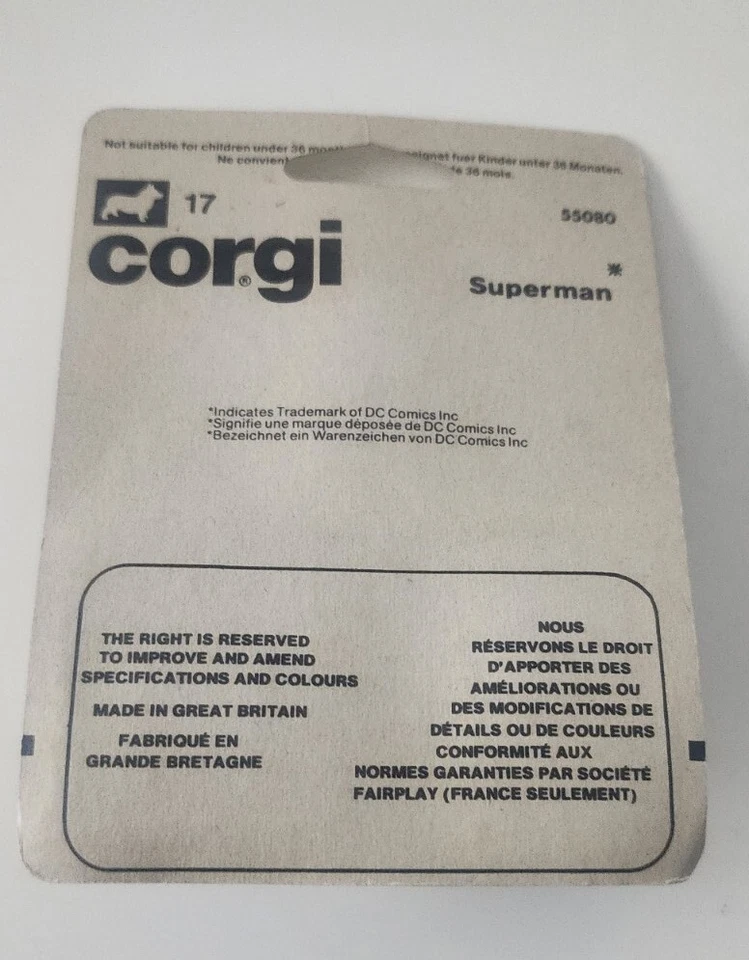 Vintage 1979 British Corgi Metropolis Superman Buick Police Car New Sealed - Image 3 of 4