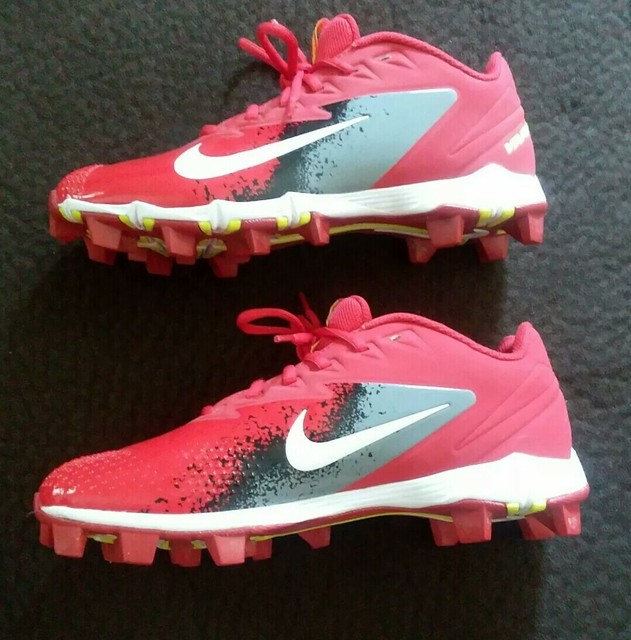 Nike Vapor Fastflex Baseball Cleats Spikes Red 856494610 Size 6 Youth
