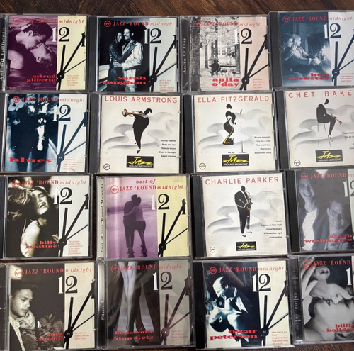 Verve Jazz 'Round Midnight - 16-CD Lot feat. Getz, Fitzgerald, Armstrong, Baker