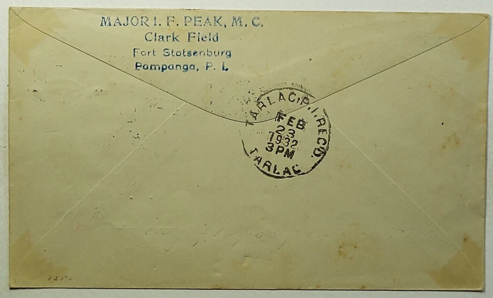 1932 Filipinas 1er Vuelo Cuerpo Aéreo del Ejército de los Estados Unidos IBA a Tarlac a través de avión del Ejército de los Estados Unidos Foto 2 de 2