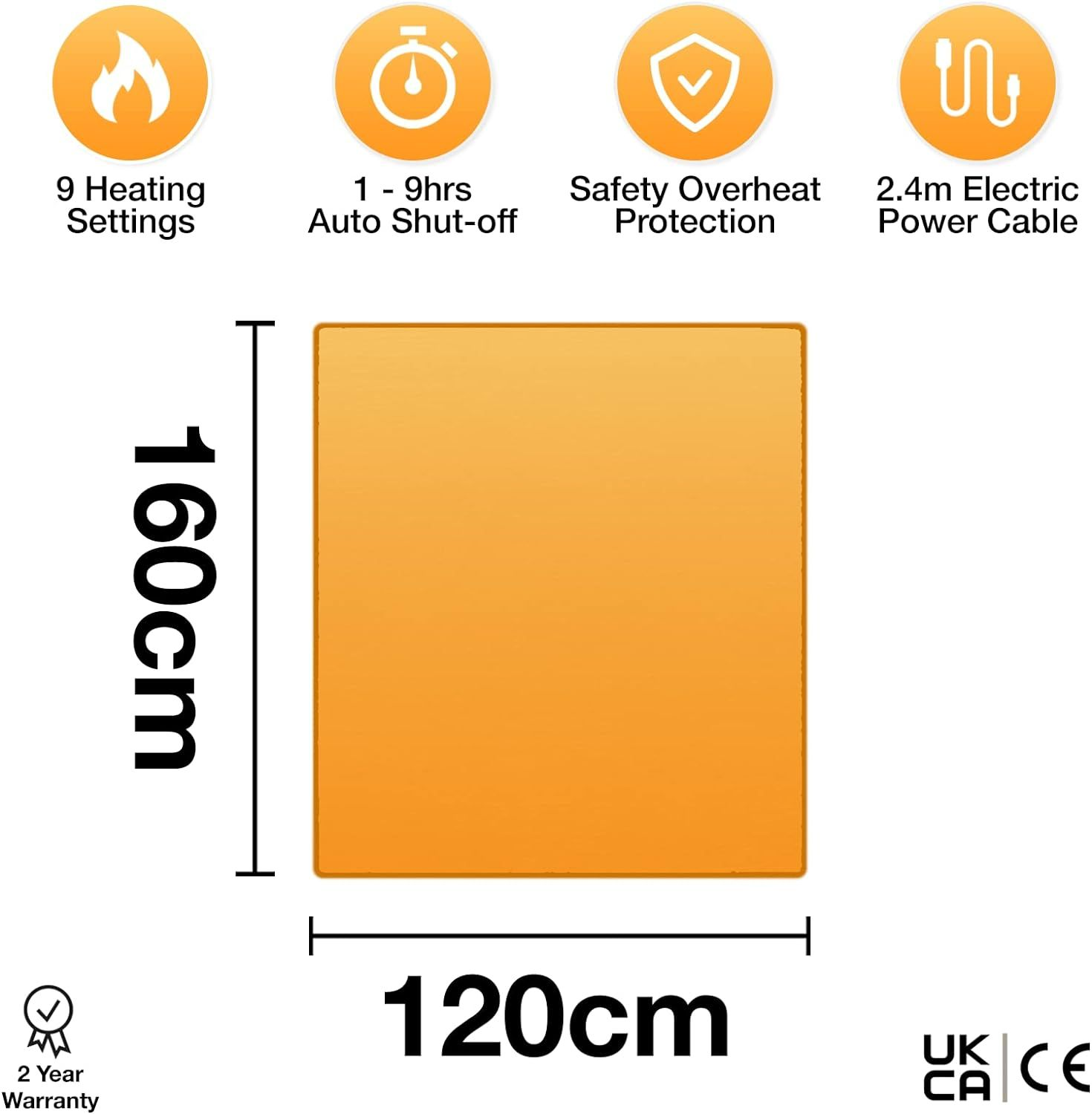 Dreamcatcher Electric Heated Throw Blanket 160 x 120cm, Machine