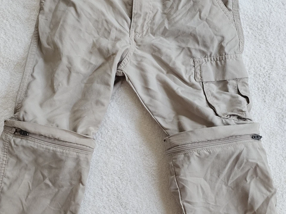 Columbia Pantalones Niños XS Beige Senderismo OmniShade Convertible Exterior Foto 3 de 4