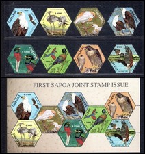 Simbabwe 2004 Vögel erste Sapoa gemeinsame Briefmarkenausgabe Satz & Kleinbogen T94