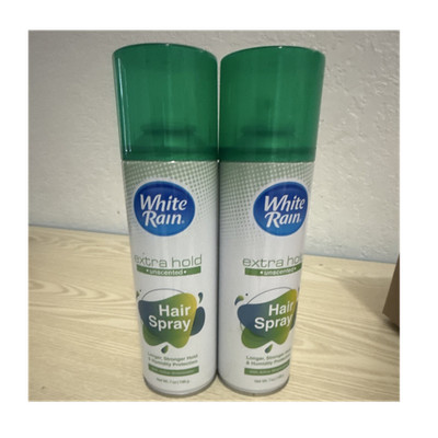 White Rain Extra Hold Unscented Hairspray Spray 7oz Aerosol Cans (2)
