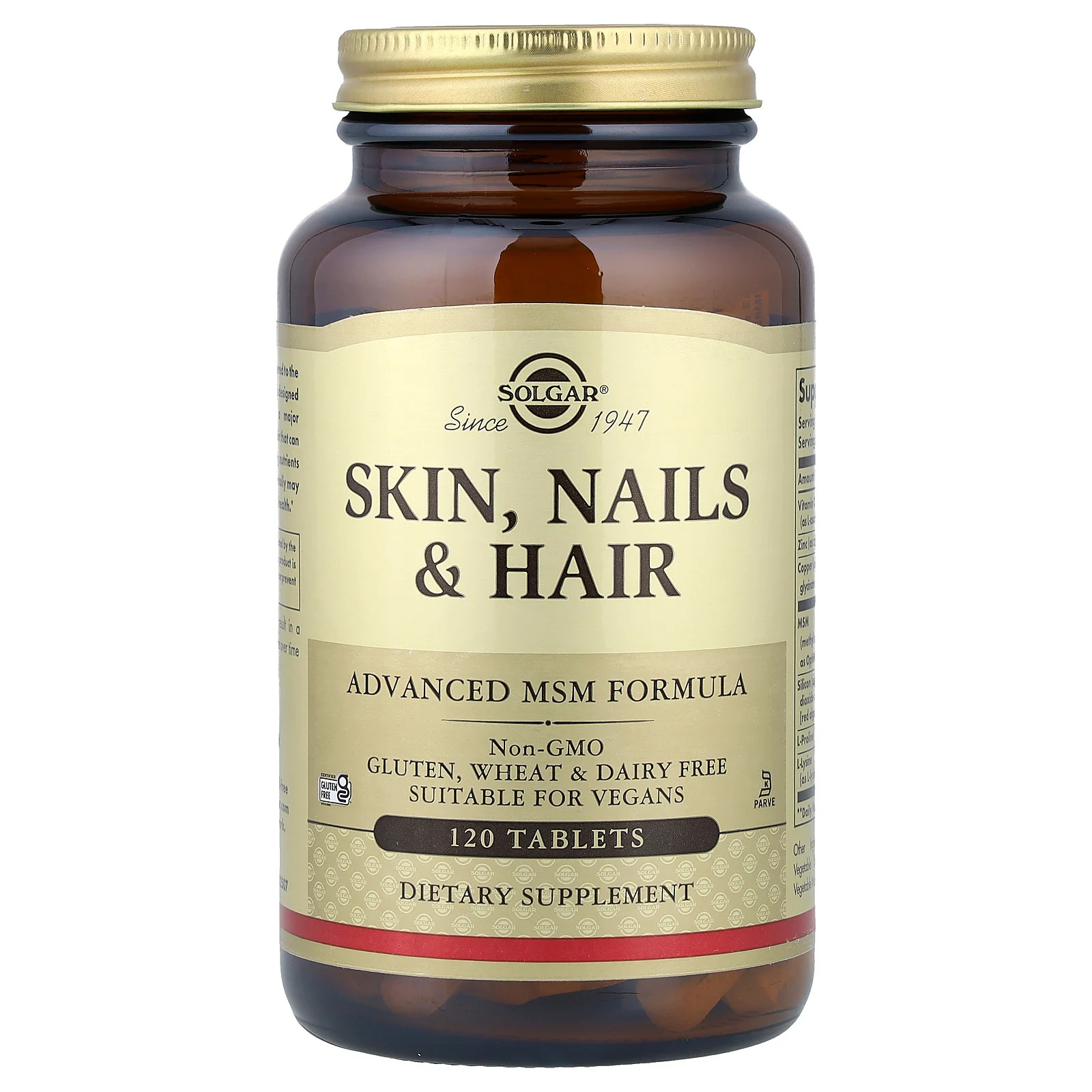 Skin, Nails & Hair, Advanced MSM Formula, 120 Tablets