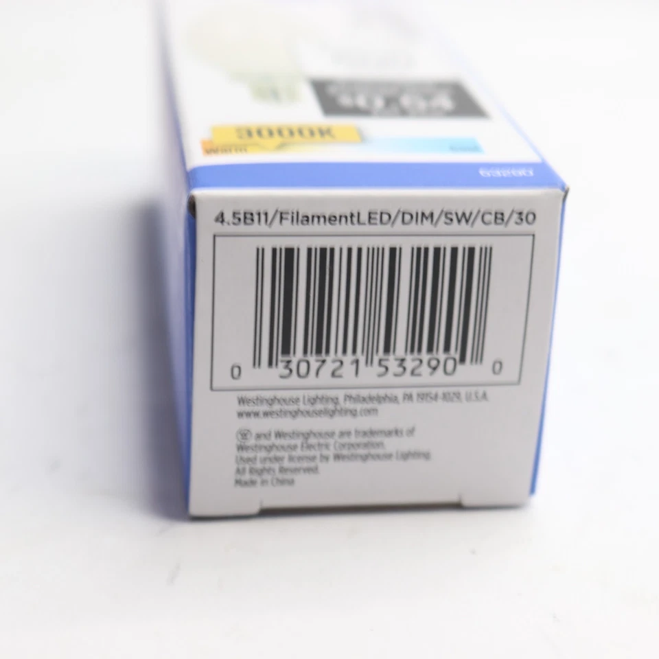 Westinghouse B11 Dimmable Soft White Filament LED Light Bulb Candelabra Base - Image 2 of 4