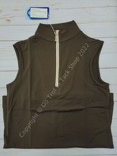 Tailored Sportsman ICEFIL Ziptop Sleeveless Shirt - Espresso Brown/ Rose Gold