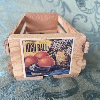 Vintage Napa Valley Box Company Wood Crate Storage Organizer~ California Label