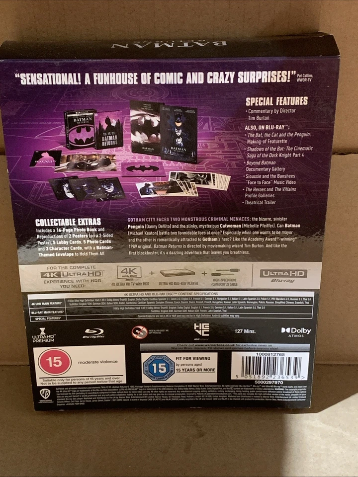 Batman Returns 4K UltraHD + Blu-ray Steelbook + Collectable Extras - Image 4 of 4