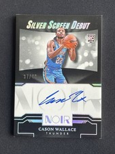 Cason Wallace 2023-24 Panini Noir Silver Screen Debut Auto 37/49 RC #SSD-CWL