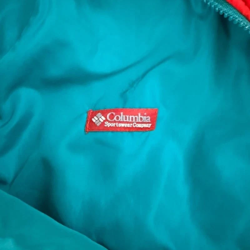 Vintage Columbia Outdoor Jacket L 90s Reversible Windbreaker Blue Red - Image 3 of 4