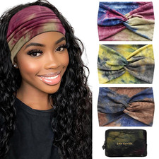 Wide Headbands for Women, Large Hairband, Elastic Non-Slip Headband Twist Knotte
