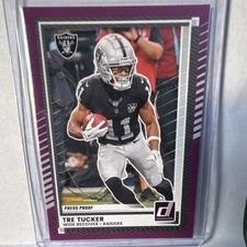 2025 Panini Donruss Press Proof Tre Tucker Las Vegas Raiders Football Card #90
