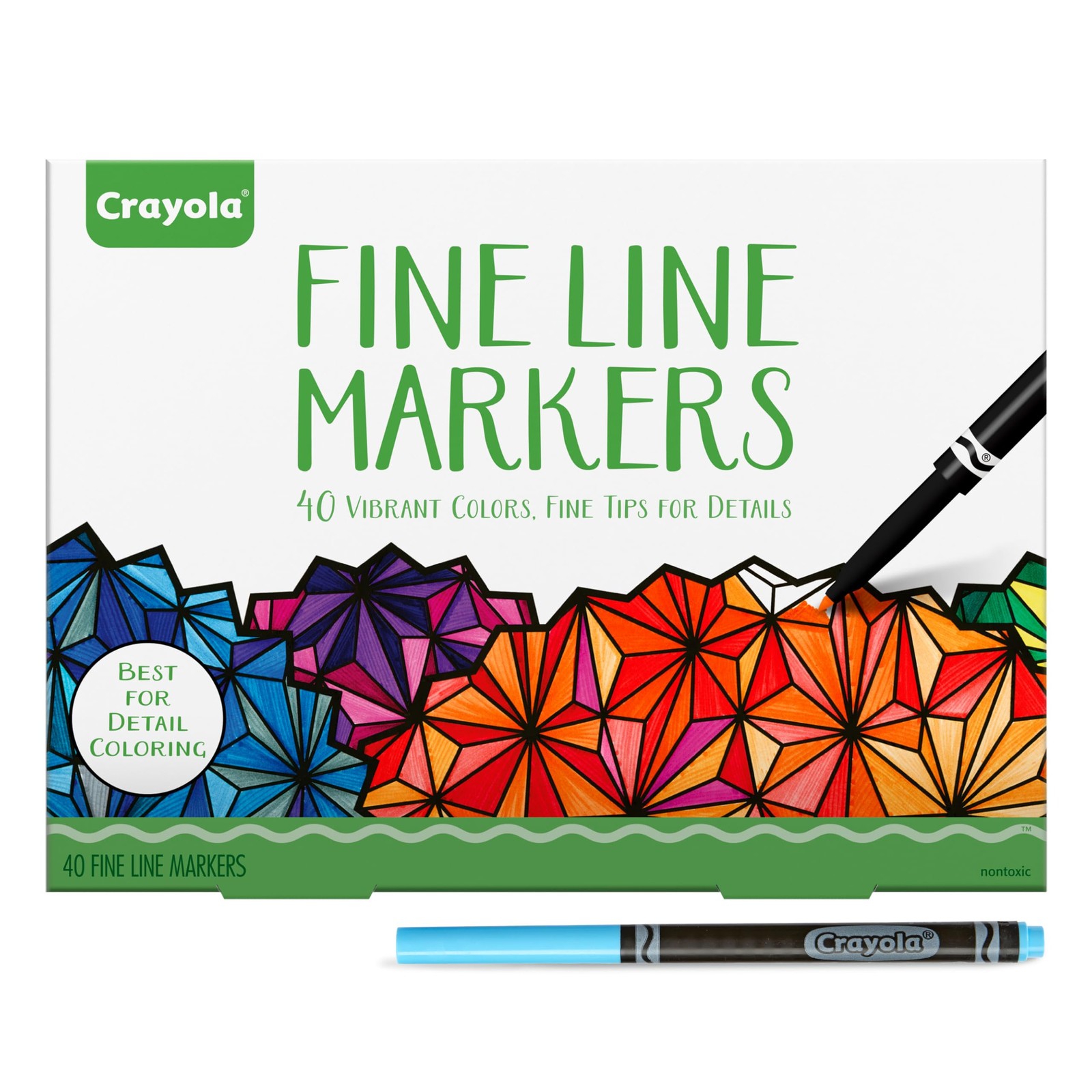For Adults 40ct, Skinny Marker Set For Adult Colori...