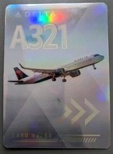 Delta Airlines, Pilot Trading Card, #58, Airbus A321 