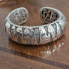 99.3gr Heavy Rare Retired Sterling Silver John Hardy Tiger Cuff Bracelet #ARM17